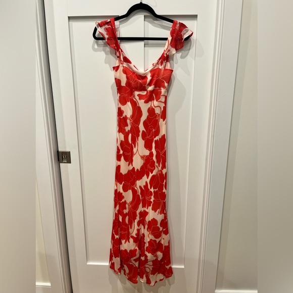 Rails Marigold Scarlet Hibiscus Floral Maxi Dress - Picture 4 of 8
